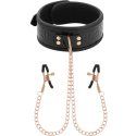 Begme Black Edition Collar Con Cadenas Y Pinzas Pezones Con Forro De Neopreno