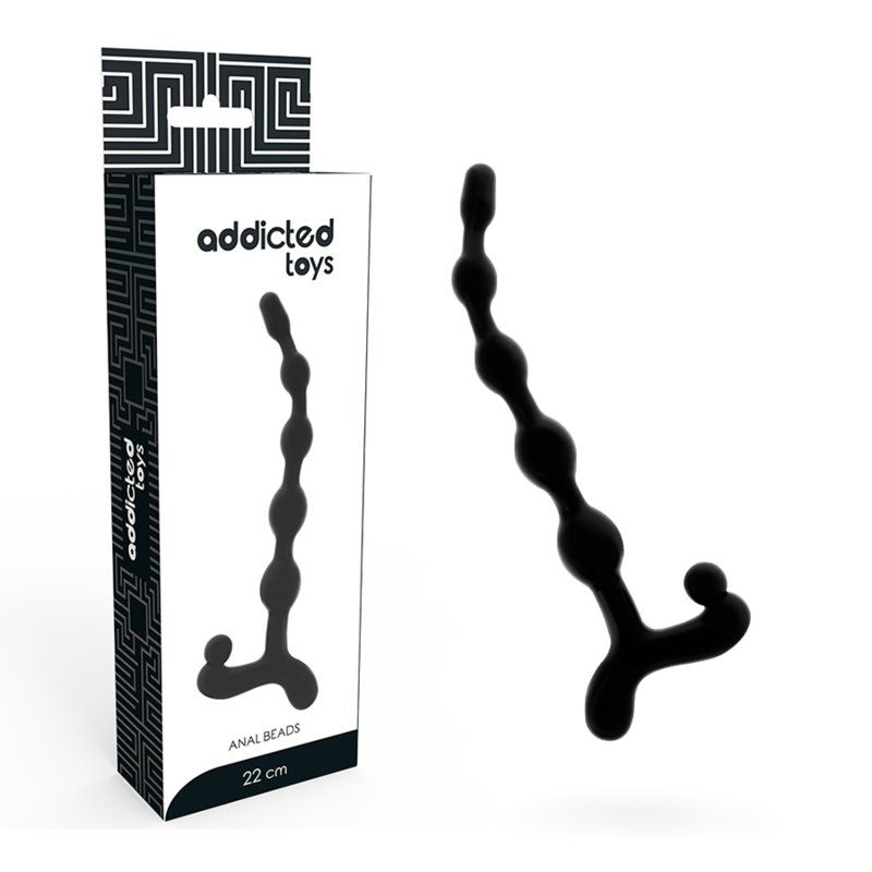Addicted Toys Bolas Anales 22 Cm Negro