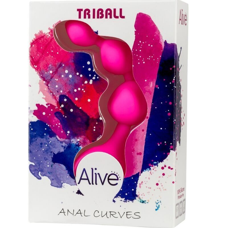 Alive Triball Bolas Anales Silicona Rosa 15 Cm