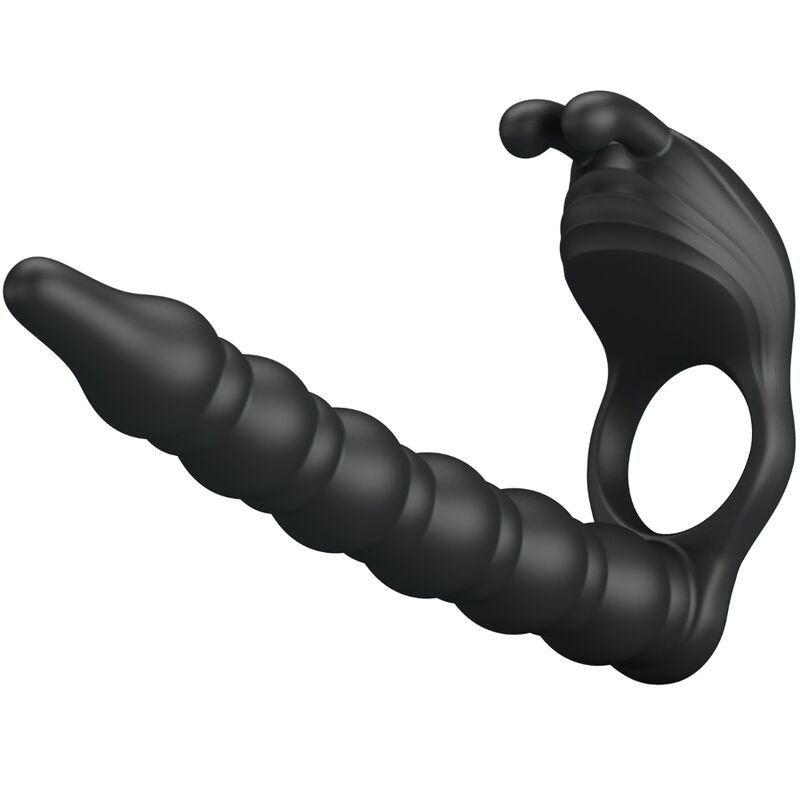 Pretty Love Blackney Anillo Pene Con Plug Vibrador Negro