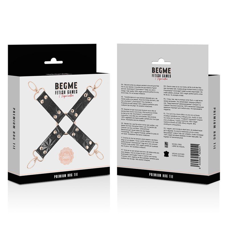Begme Black Edition Hog Tie Cuero Vegano