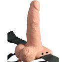 Fetish Fantasy Series Arnes Ajustable Control Remoto Pene Realistico Con Testiculos Recargable Y Vibrador 15 Cm