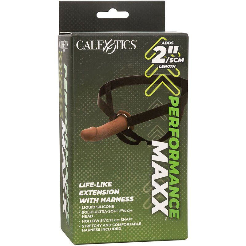 Extensión realista con arnés 17,2 cm hueca | Calexotics