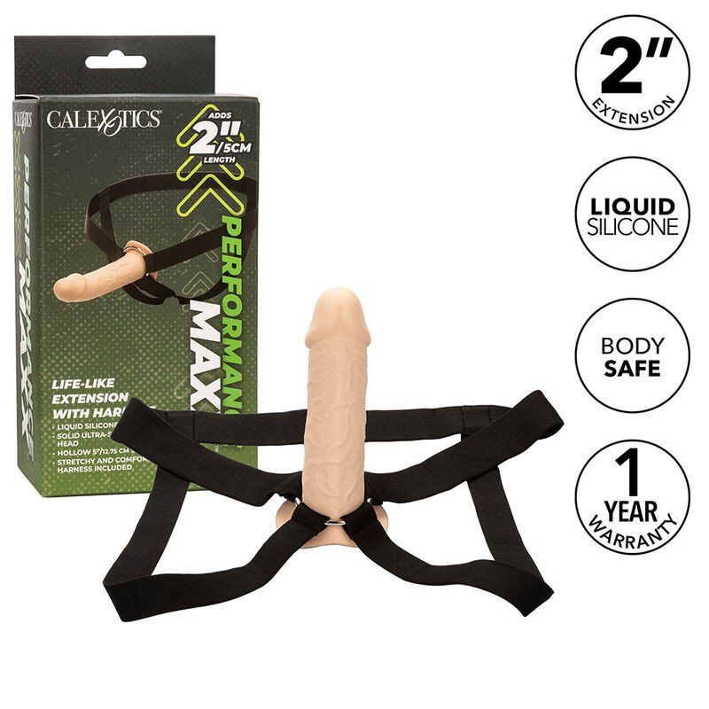 Extensión realista con arnés 17,2 cm piel clara | Calexotics