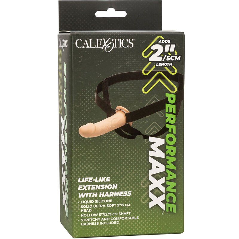Extensión realista con arnés 17,2 cm piel clara | Calexotics
