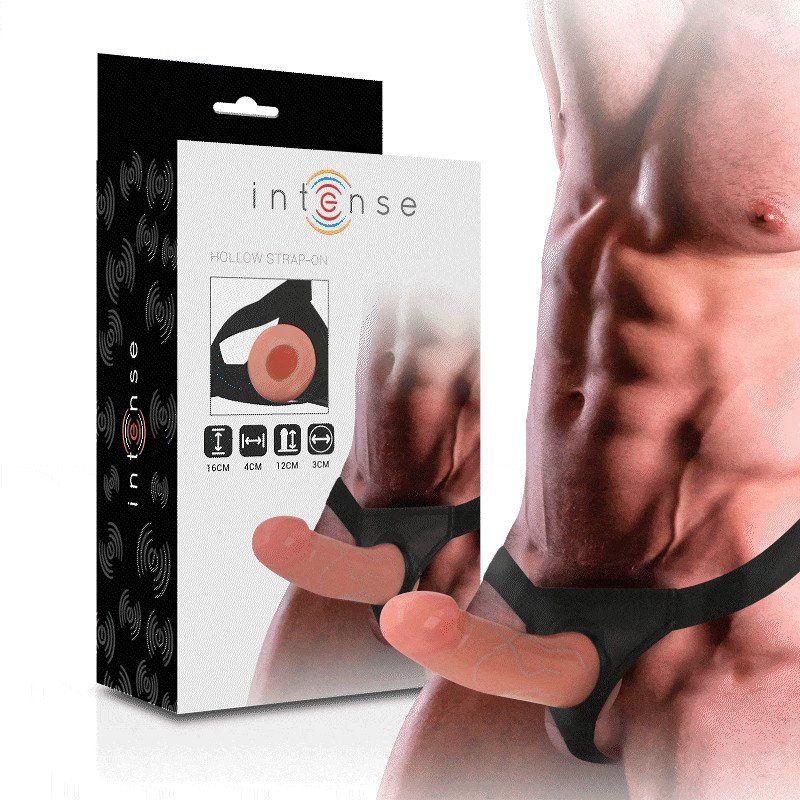 Intense Arnés Hueco 15 cm | Dildo realista con cavidad 12 cm