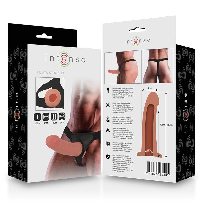 Intense Arnés Hueco 15 cm | Dildo realista con cavidad 12 cm