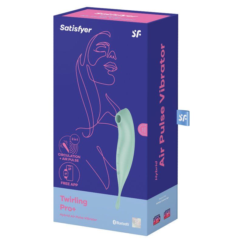 Satisfyer Twirling Pro+ Verde – Vibrador App 22 cm