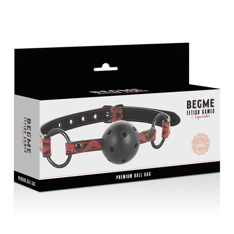 Begme Red Edition Mordaza Cuero Vegano