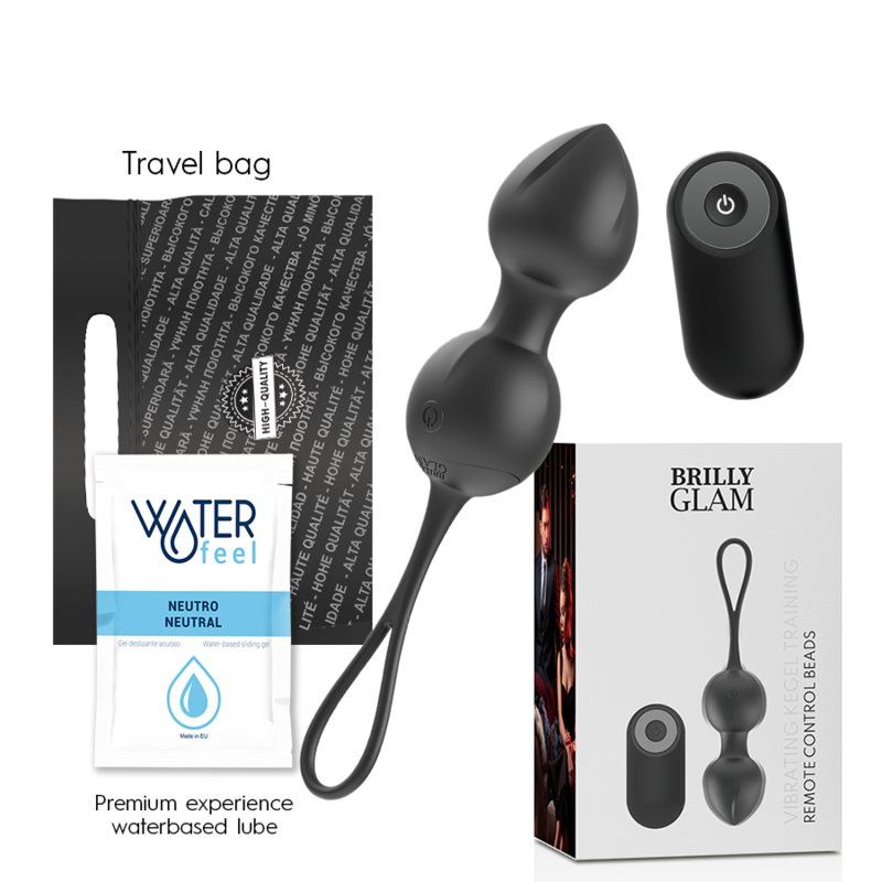 Brilly Glam Vibrating Kegel Beads Control Remoto