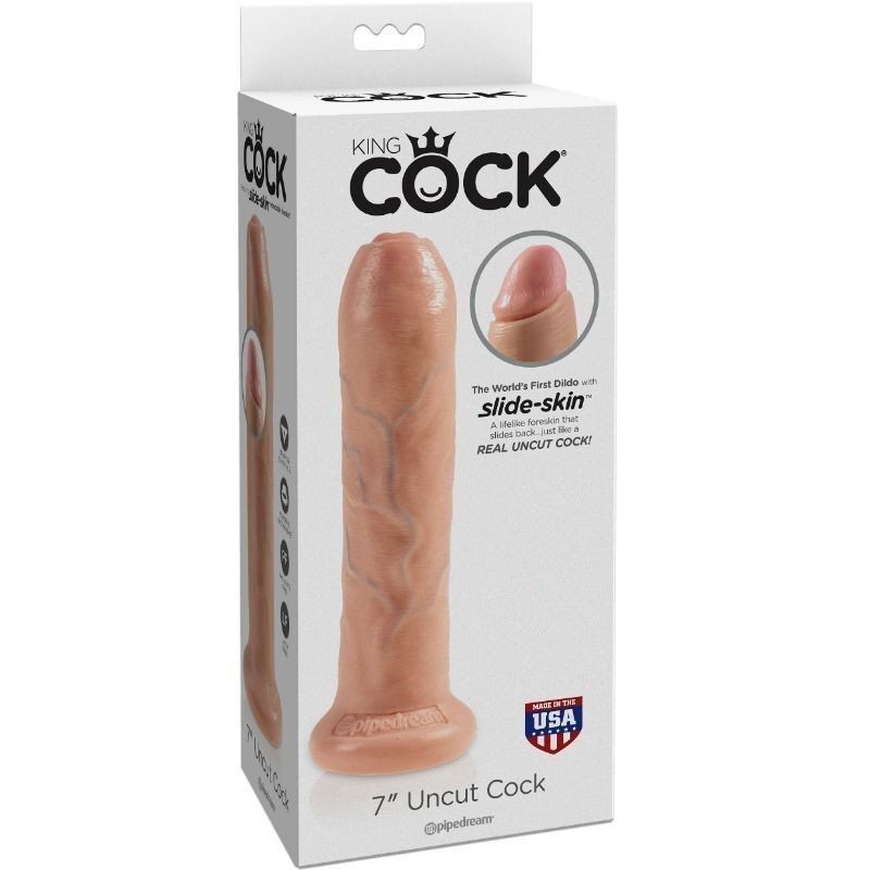 King Cock 7 Uncut | Dildo realista con prepucio móvil