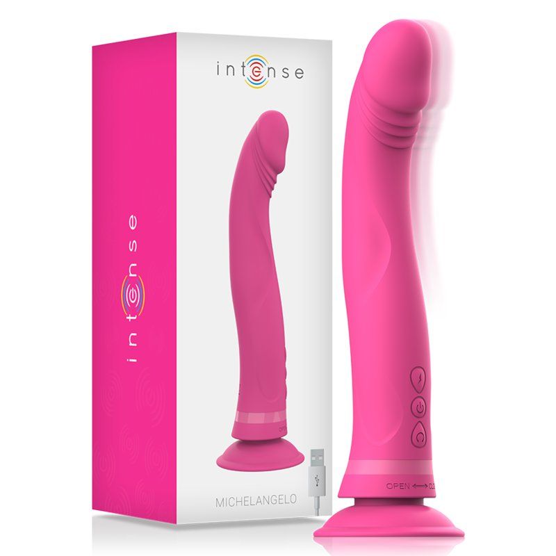 Intense Michelangelo Dildo Vibrador | Silicona Rosa 22 cm