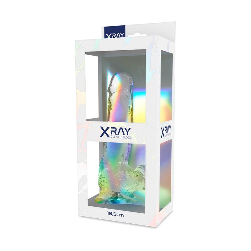 X Ray Clear Dildo Realista Transparente 18.5 Cm O 3.8 Cm