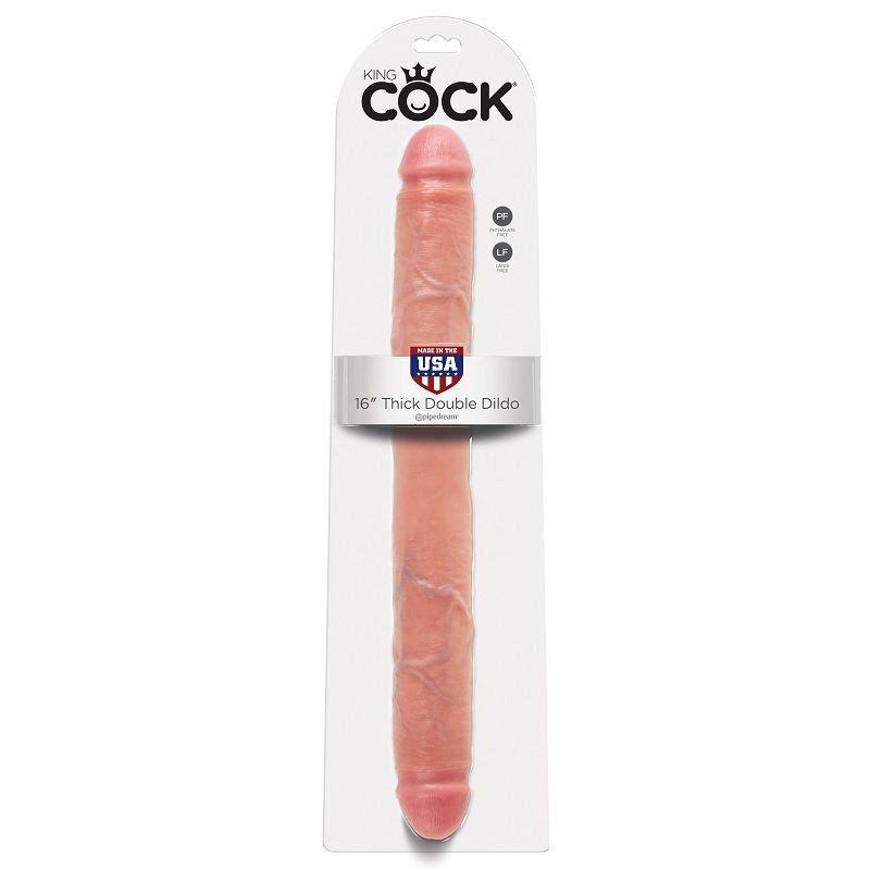 King Cock Thick Dildo Doble Penetración 40.6 Cm