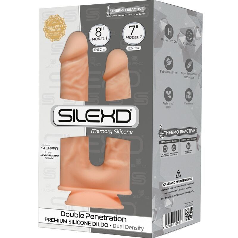 Silexd Doble Penetración | Dildo realista silicona 17,5 y 19,5 cm