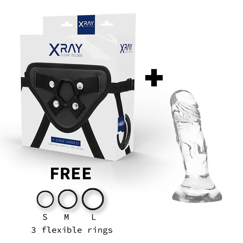 X Ray Arnés + Dildo Transparente 12 Cm O 2.6 Cm