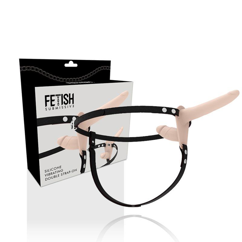 Fetish Submissive Harness Doble Penetración Vibrador Flesh Up
