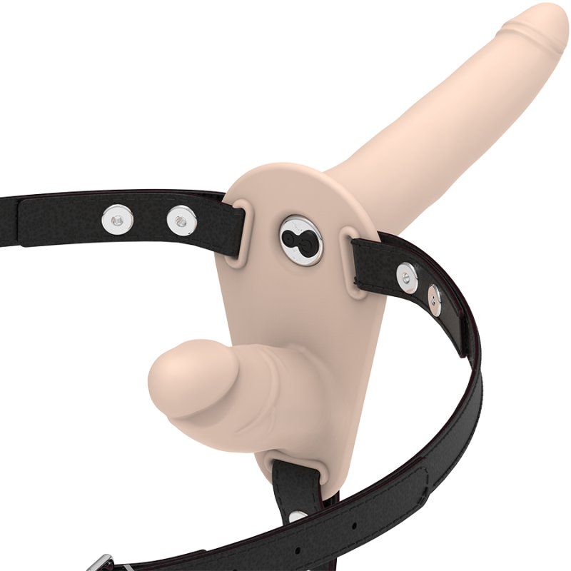 Fetish Submissive Harness Doble Penetración Vibrador Flesh Up