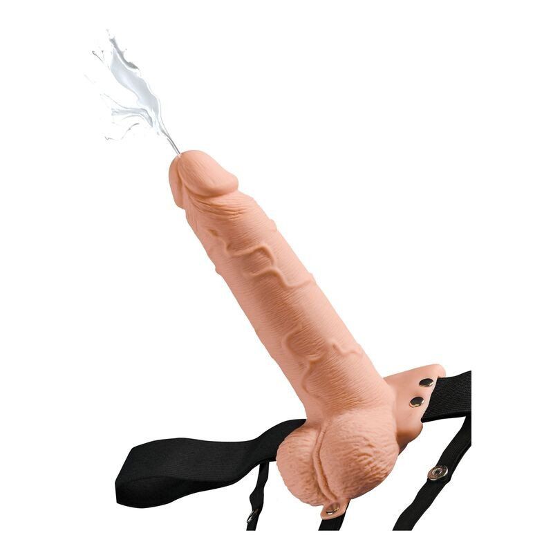 Fetish Fantasy Series Arnés Ajustable Pene Realístico Con Testículos Squirting 19 Cm