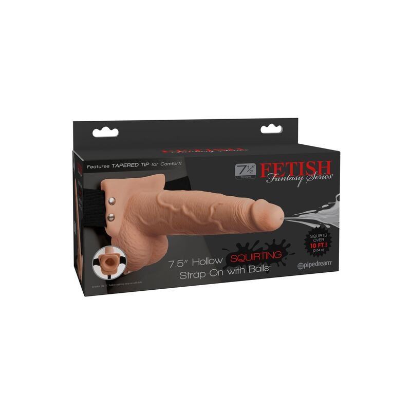 Fetish Fantasy Series Arnés Ajustable Pene Realístico Con Testículos Squirting 19 Cm