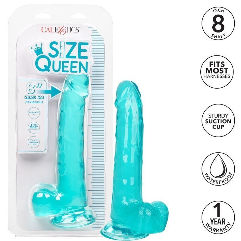 Calexotics Size Queen Dildo Azul 20.3 Cm