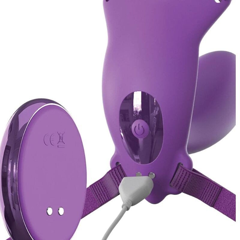 Fantasy For Her Arnés Mariposa G Spot Con Vibrador, Recargable & Control Remoto Violeta