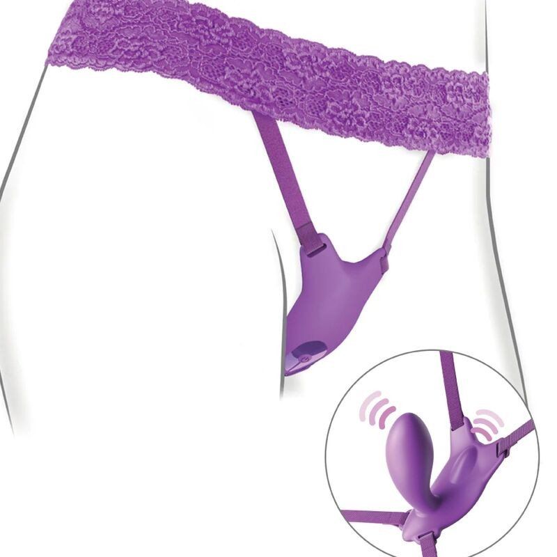 Fantasy For Her Arnés Mariposa G Spot Con Vibrador, Recargable & Control Remoto Violeta