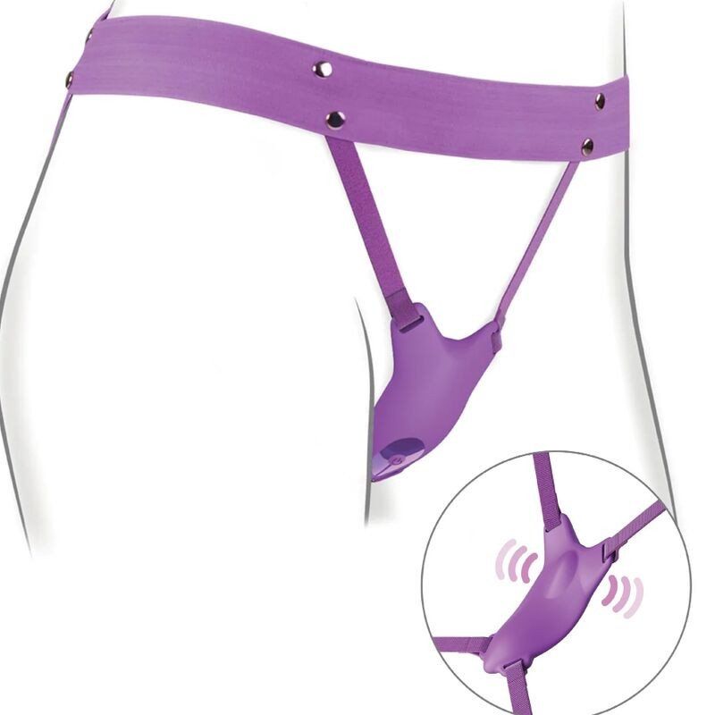 Fantasy For Her Arnés Mariposa Vibrador, Recargable & Control Remoto Violeta