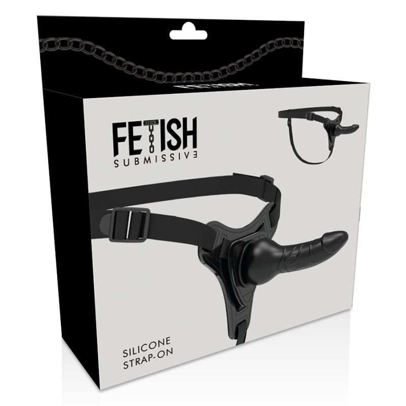 Fetish Submissive Harness Silicona Negro Realistic 16 Cm