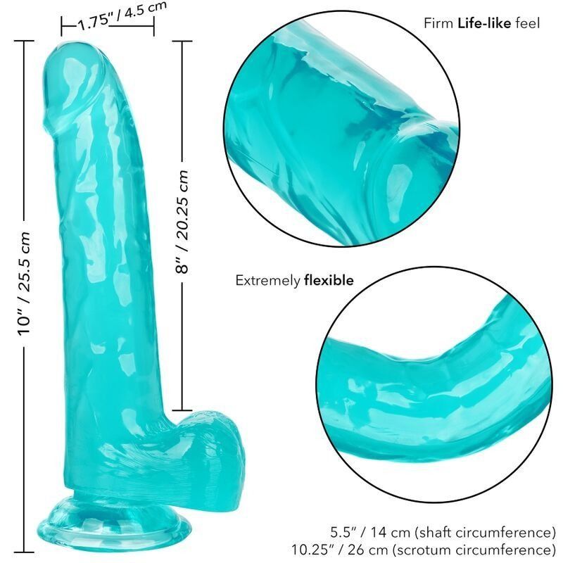 Calexotics Size Queen Dildo Azul 20.3 Cm