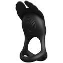 Pretty Love Anillo Vibrador Silas 7 Vibraciones Silicona Negro