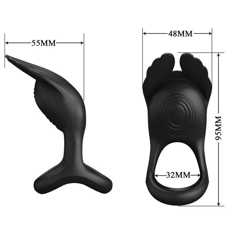 Pretty Love Anillo Vibrador Silas 7 Vibraciones Silicona
