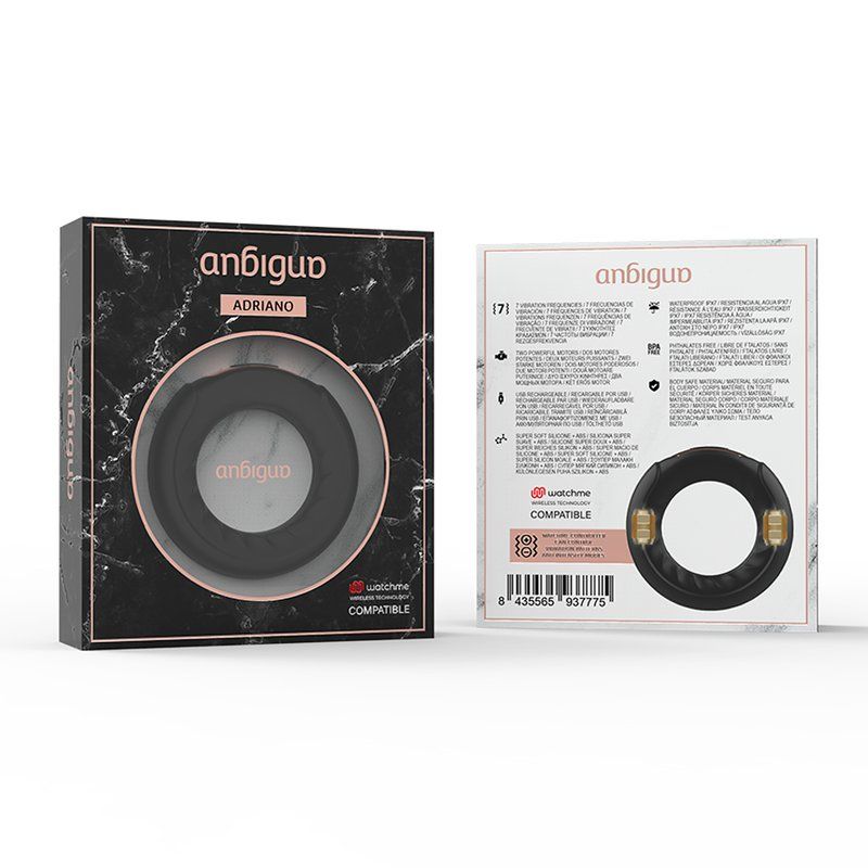 Anbiguo Adriano Anillo Vibrador Compatible Con Watchme Wireless Technology