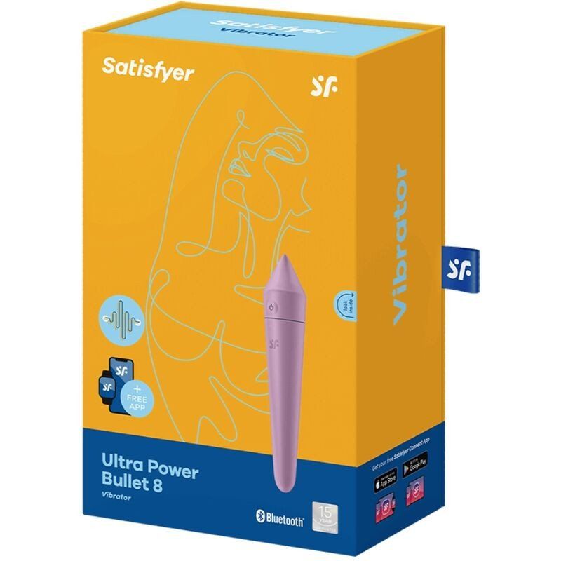 Satisfyer Ultra Power Bullet 8 | Bala vibradora 14 cm lila
