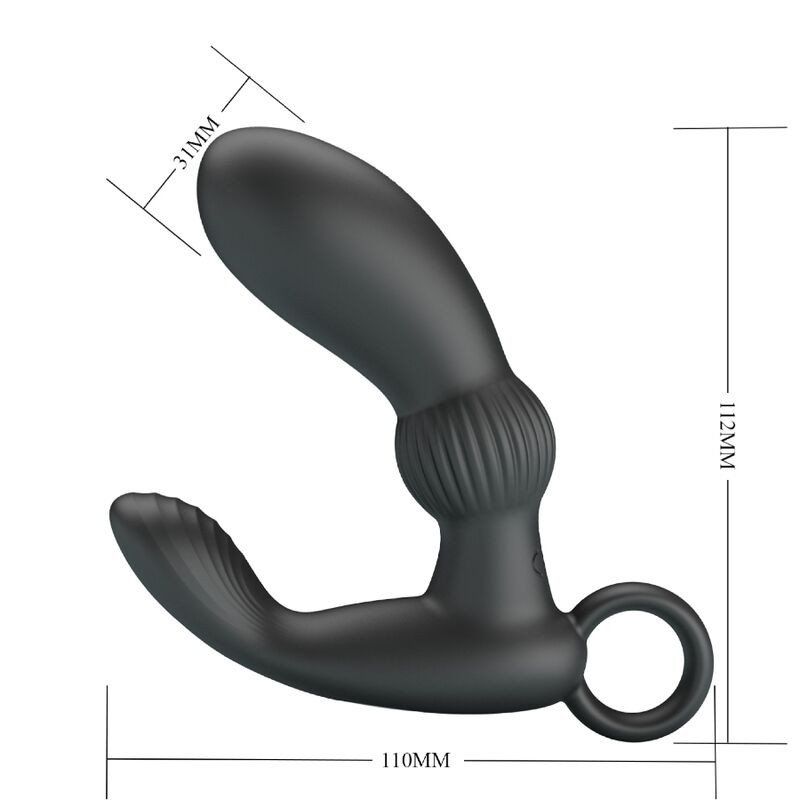 Pretty Love Cayla Masajeador prostático vibrador con anillo base