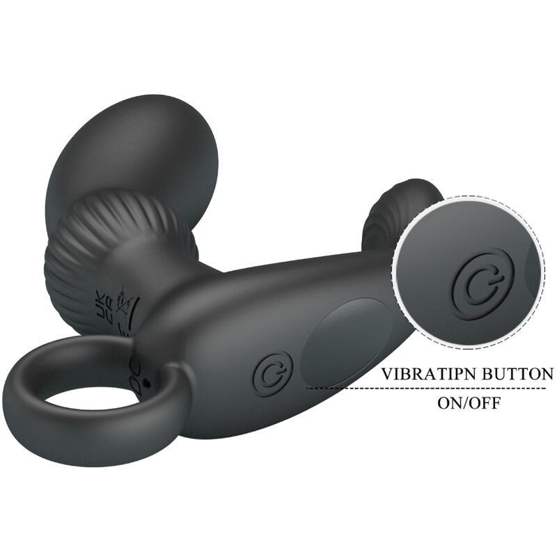 Pretty Love Cayla Masajeador prostático vibrador con anillo base
