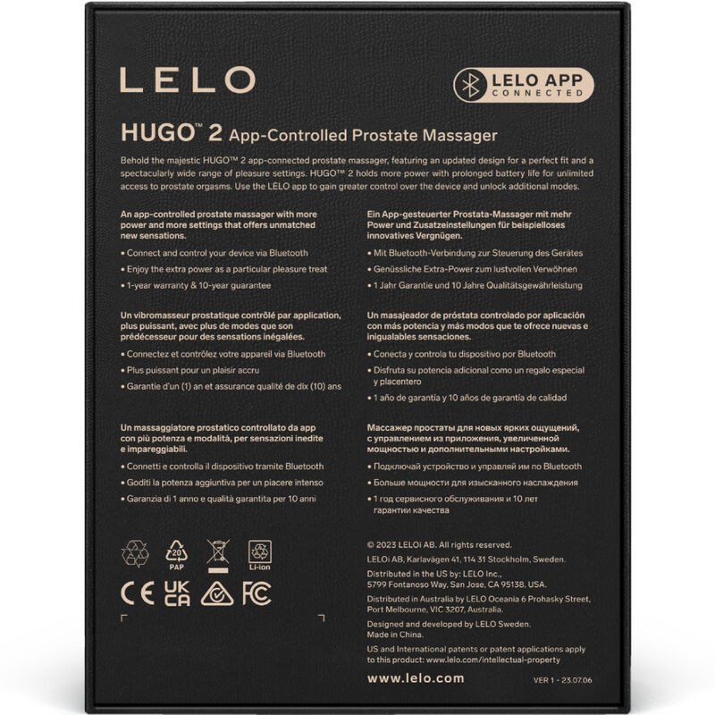 LELO Hugo 2 Masajeador de Próstata Verde | Silicona 7,2 cm