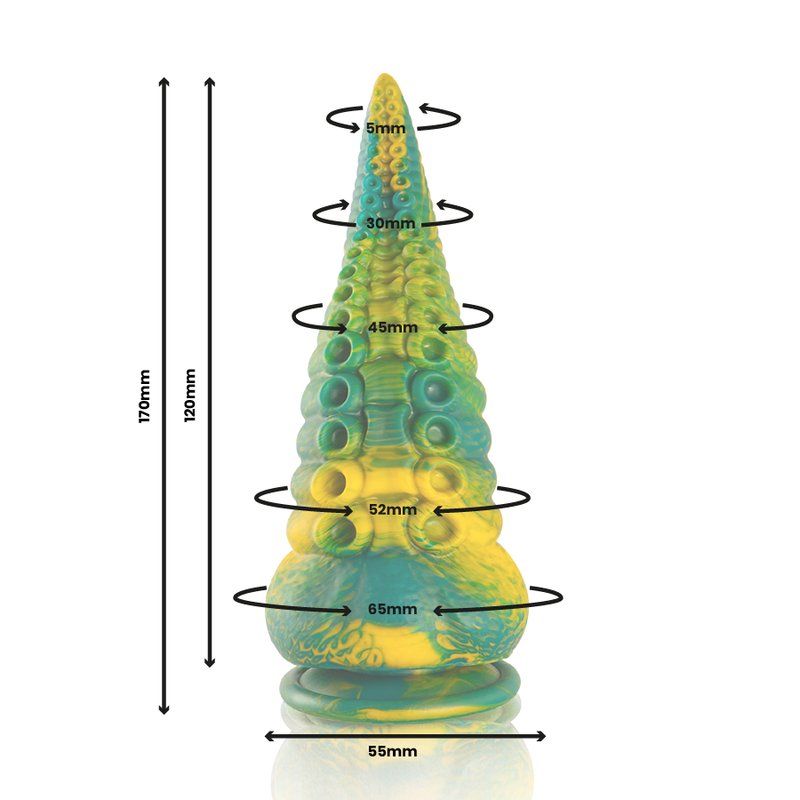 Cetus dildo tentáculo verde pequeño 17 cm