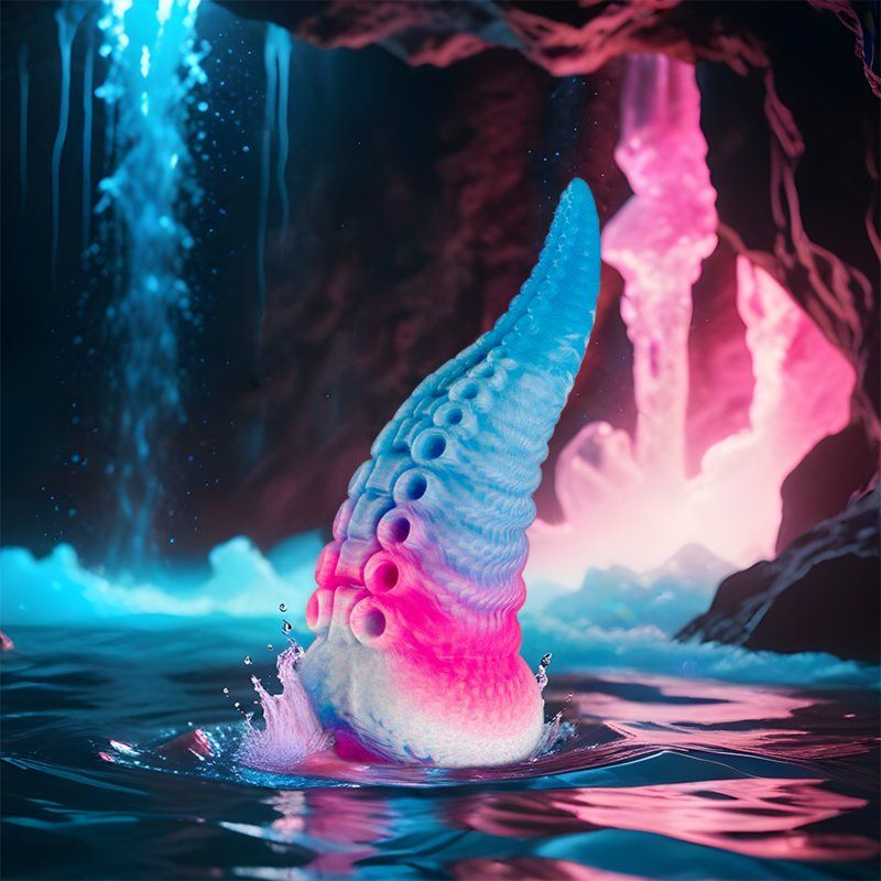 Phorcys dildo tentáculo azul grande 20,5 cm