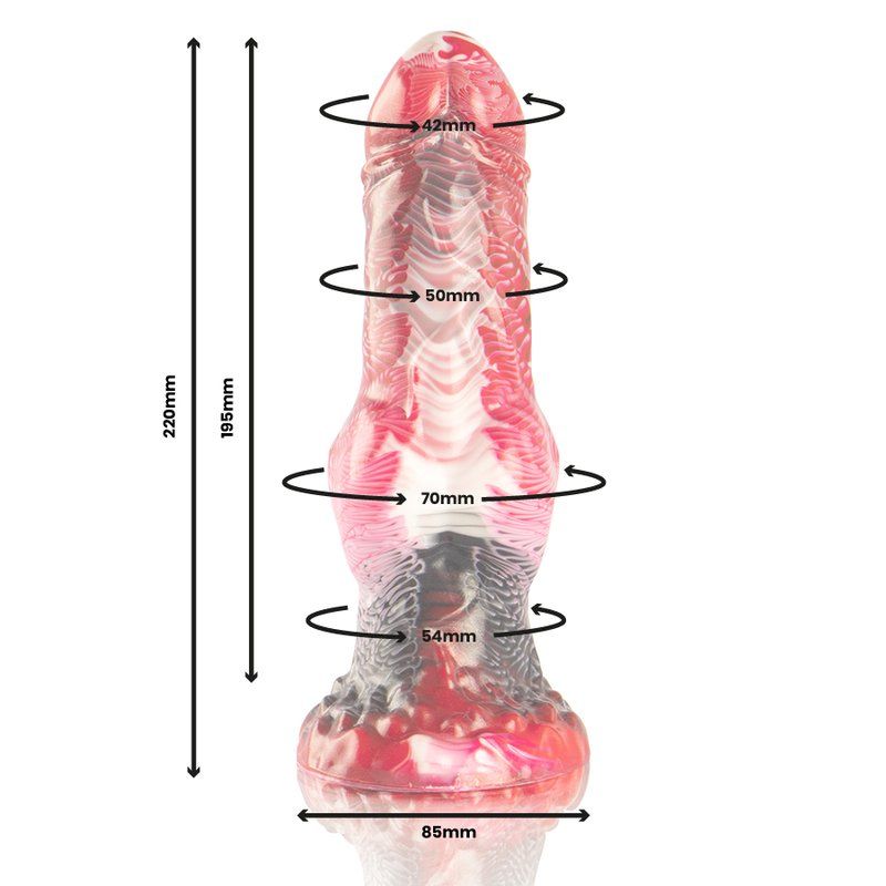 Epic Helios dildo de fantasía con testículos 22 cm silicona