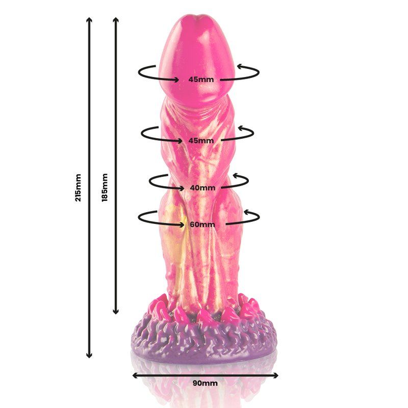 Dildo mitológico fantasía 21.5 cm silicona – Cerberus Epic