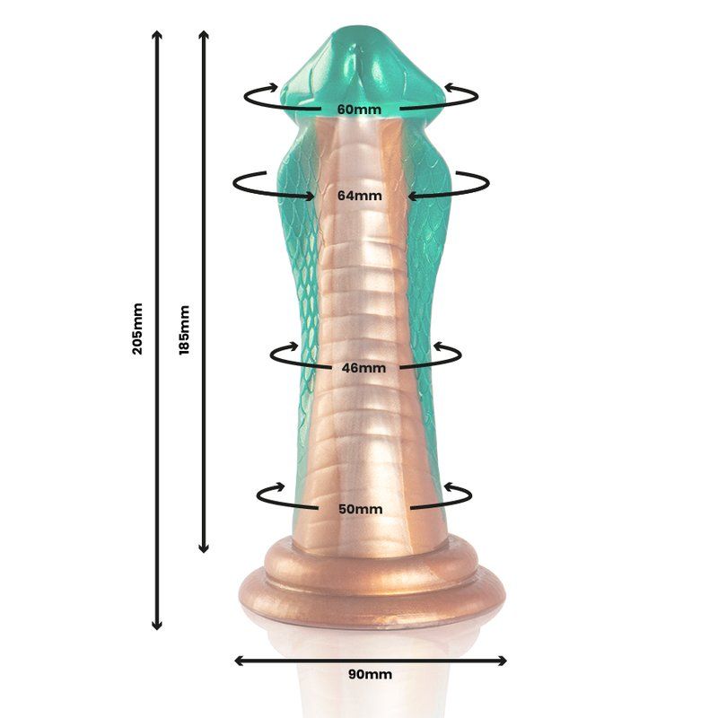 Dildo serpiente fantasía 20,5 cm silicona – Python Epic