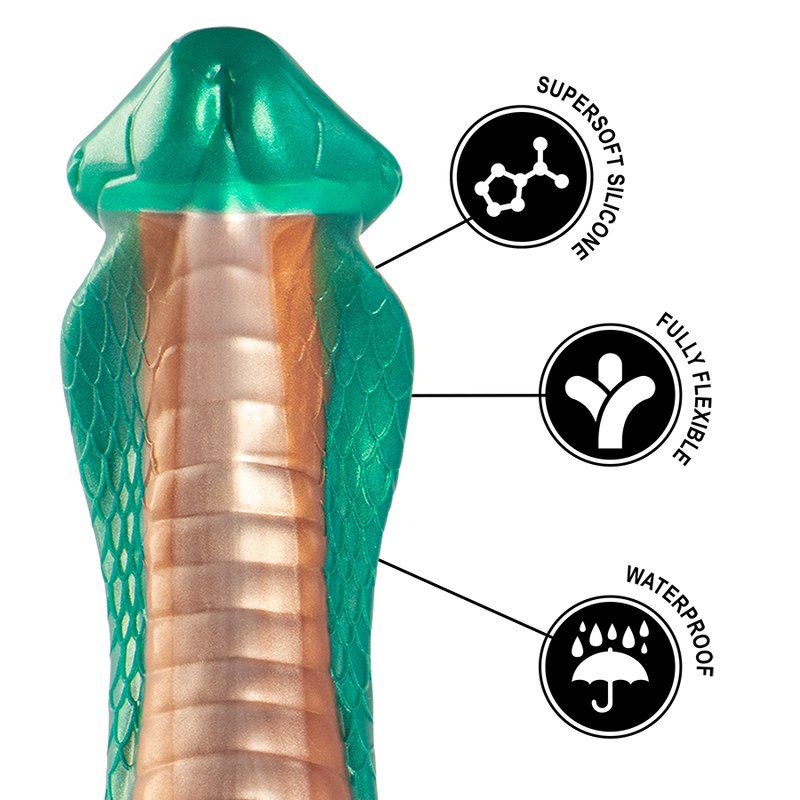 Dildo serpiente fantasía 20,5 cm silicona – Python Epic