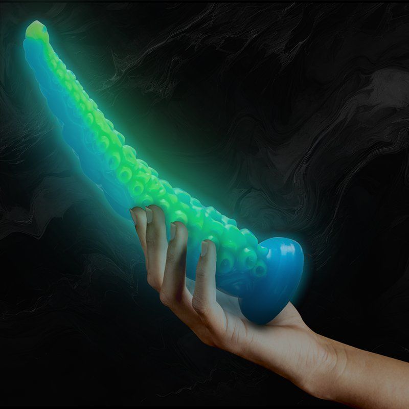 Dildo tentáculo grande fluorescente de silicona – Scylla Epic