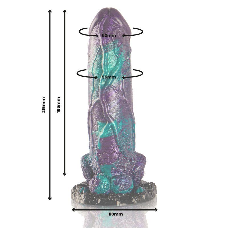 Dildo grande de silicona para uso anal o vaginal – Basilisk Epic