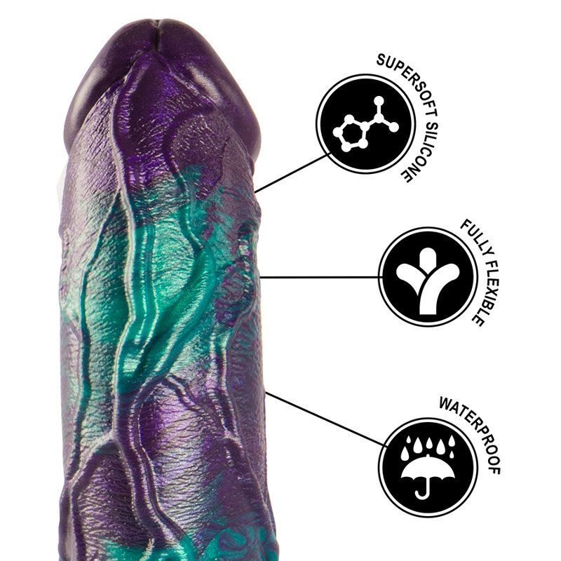 Dildo grande de silicona para uso anal o vaginal – Basilisk Epic