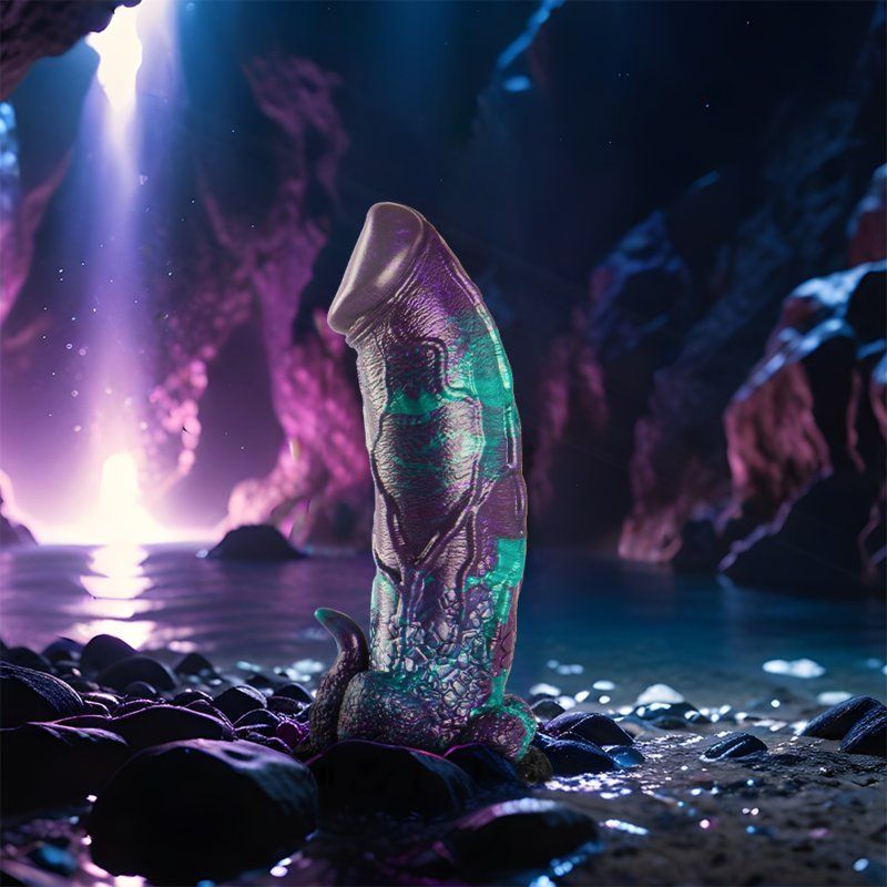 Dildo grande de silicona para uso anal o vaginal – Basilisk Epic