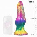 Epic Iris Dildo Con Testículos Arcoíris De Placer