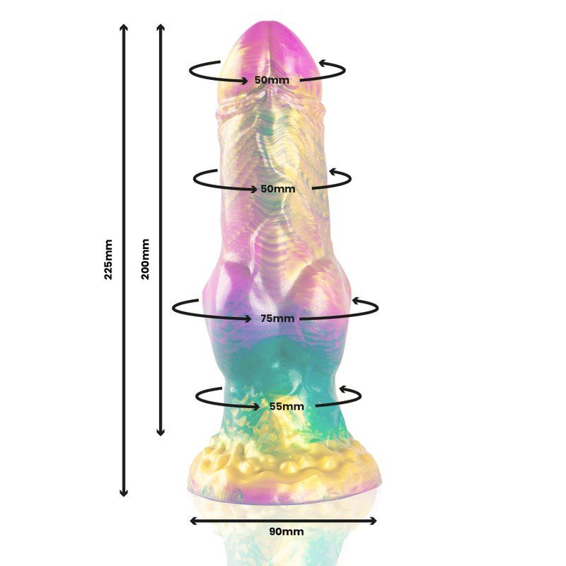 Iris dildo de fantasía con testículos 22,5 cm silicona – Epic