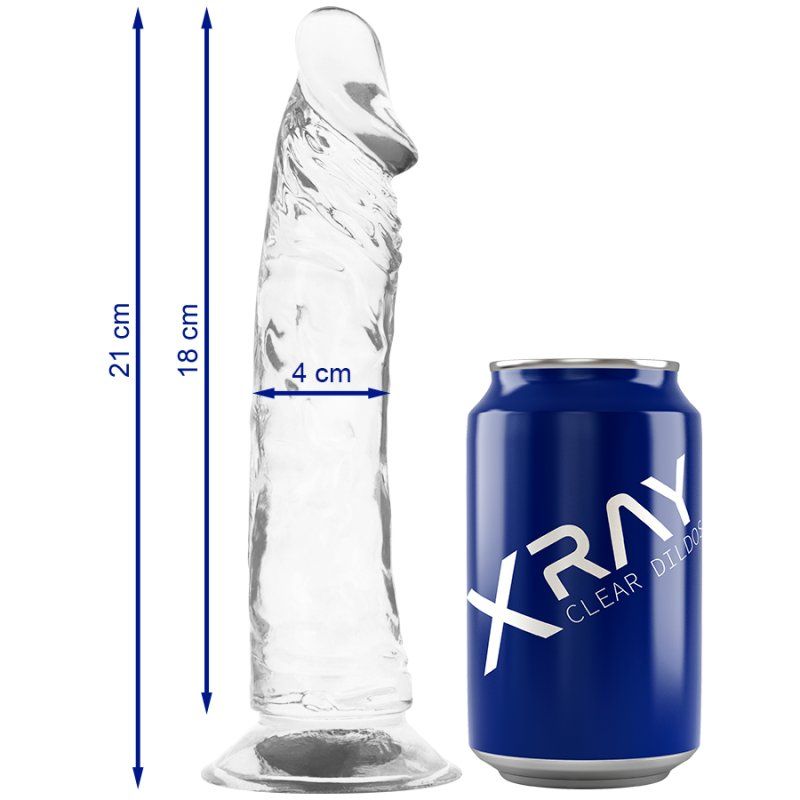 X Ray Clear Dildo Transparente 21 Cm O 4 Cm